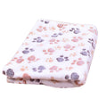 Small Paw Print Fleece Pet Blanket, 60 x 40 cm - White
