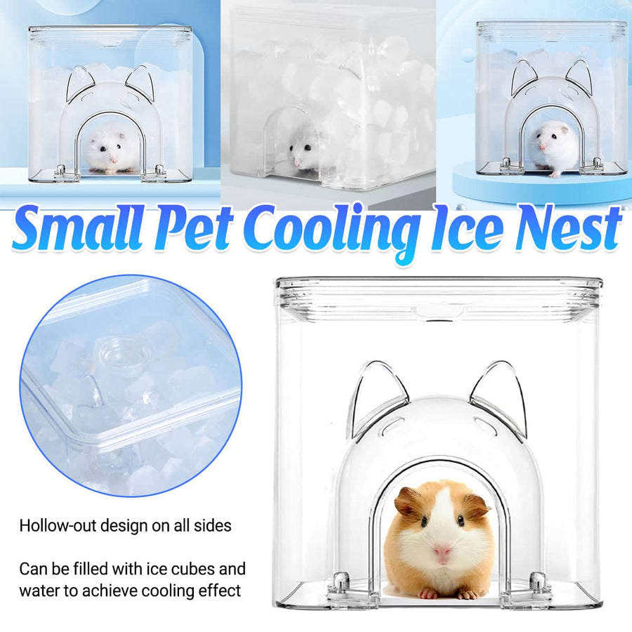 Small Pet Cooling Nest, Clear Ice House for Hamsters, 14cm
