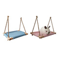 Small Pet Hammock, Breathable Mesh Hanging Bed - Blue, 35 x 24cm - view 3