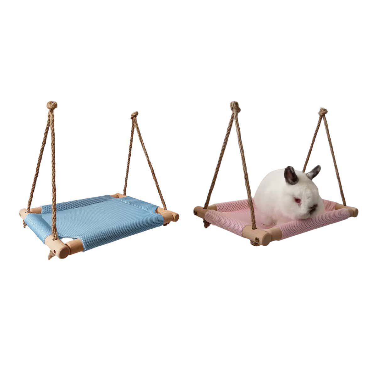 Small Pet Hammock, Breathable Mesh Hanging Bed - Blue, 35 x 24cm - view 3