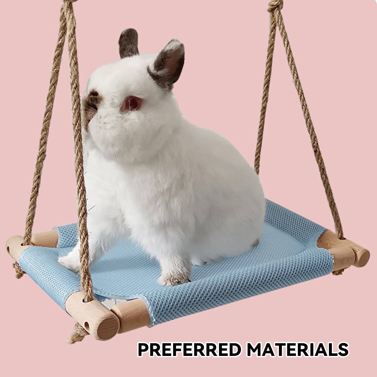 Small Pet Hammock, Breathable Mesh Hanging Bed - Blue, 35 x 24cm - view 5