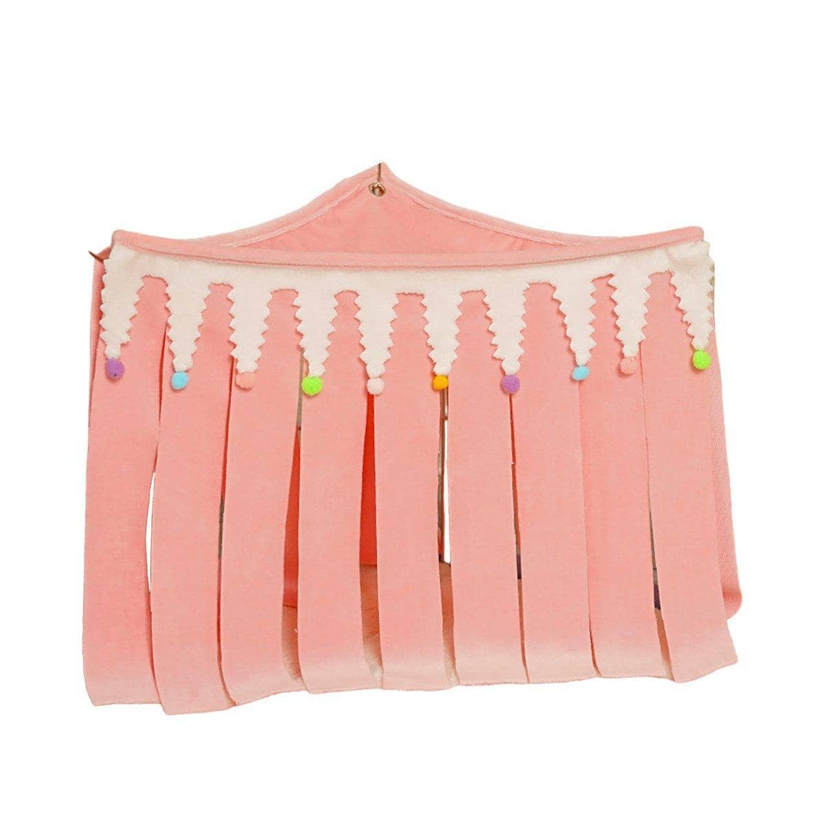 Small Pet Hammock Hideout House with Tassel Shelter - Pink, Medium (40 x 30 cm)
