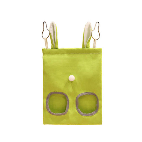 Small Pet Hay Feeding Bag Hanging Canvas Hay Feeder Dustproof - Small (23 x 30 cm)