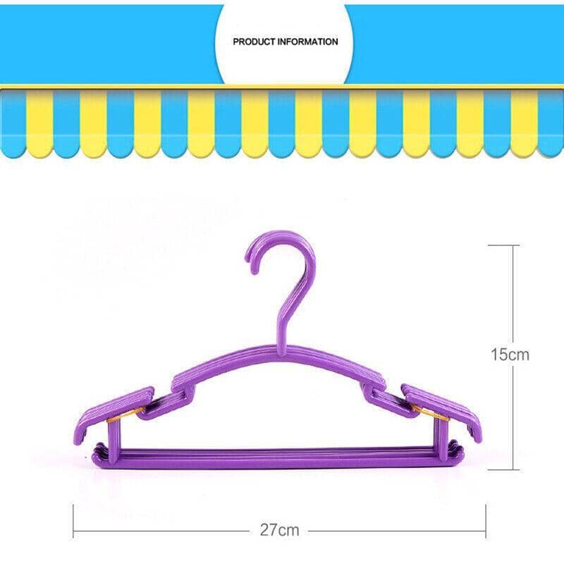 Small Plastic Clothes Hangers for Kids, Pack of 10 - Green - view 5
