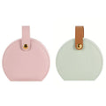 Small Portable PU Leather Jewellery Box Travel Case for Necklace Ring and Earring - Pink - view 3