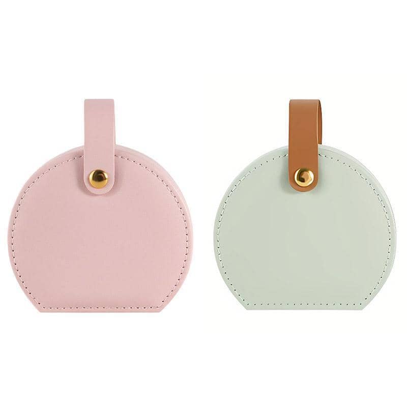 Small Portable PU Leather Jewellery Box Travel Case for Necklace Ring and Earring - Pink - view 3