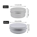Small Round Aluminium Storage Tins with Screw Lids for Balms, Crafts and Jewellery - 50 ml - view 4