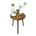 Small Round Coffee Table with Raised Edges for Living Room, Bedroom and Sofa Side - view 2