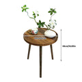 Small Round Coffee Table with Raised Edges for Living Room, Bedroom and Sofa Side - view 3
