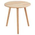 Small Round Side Table, Engineered Wood with Wood Grain Finish - 50 cm Diameter x 40 cm High - view 2