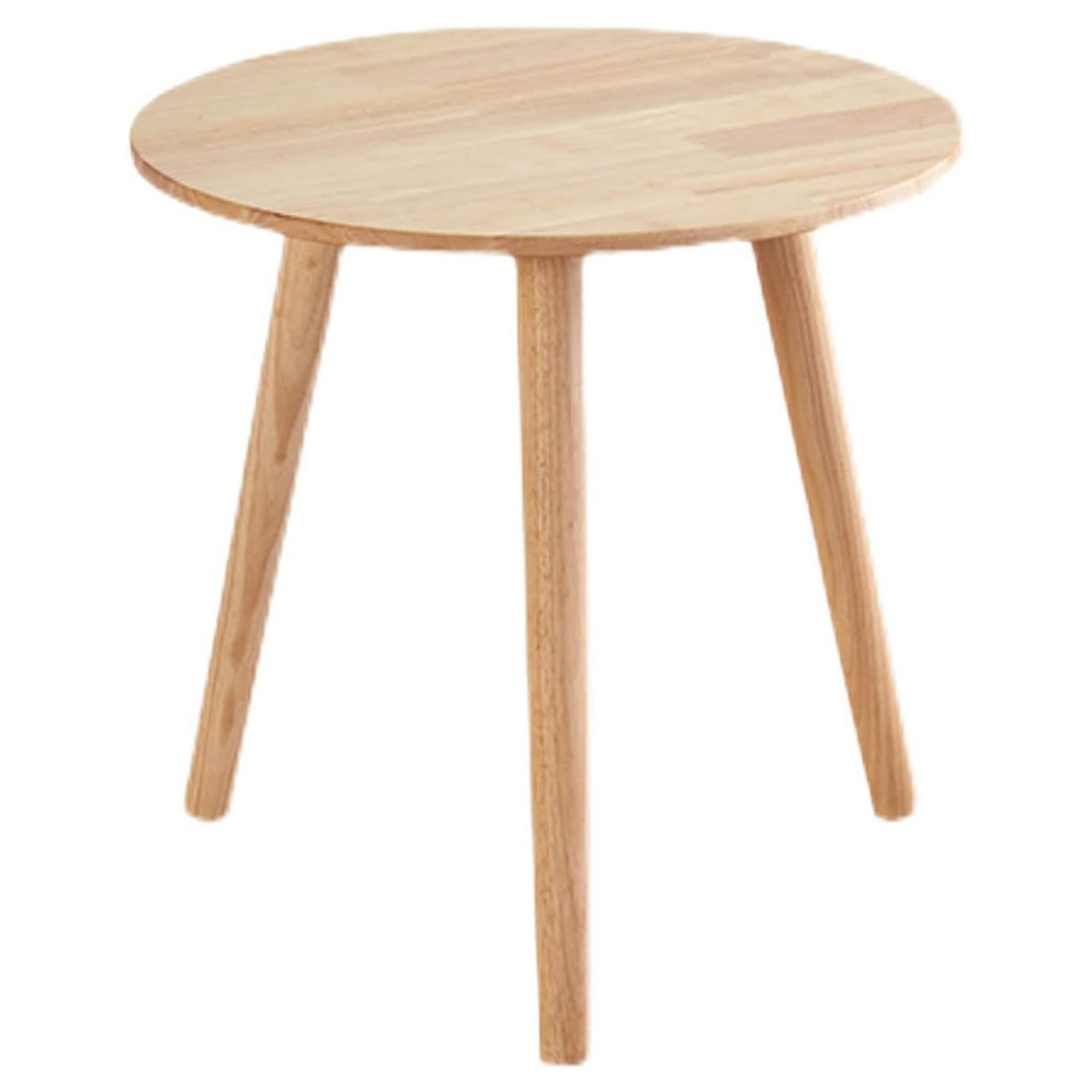 Small Round Side Table, Engineered Wood with Wood Grain Finish - 50 cm Diameter x 40 cm High - view 2