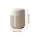 Small Round Stool with Solid Wood Frame - Champagne - view 4