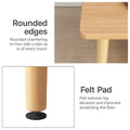 Small White Square Side Table with Wooden Legs, 40 x 40 x 50 cm - view 4