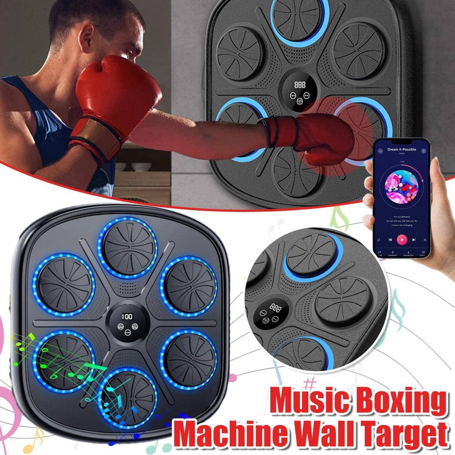Smart Bluetooth Music Boxing Wall Target - Punching Pad with Adult Gloves