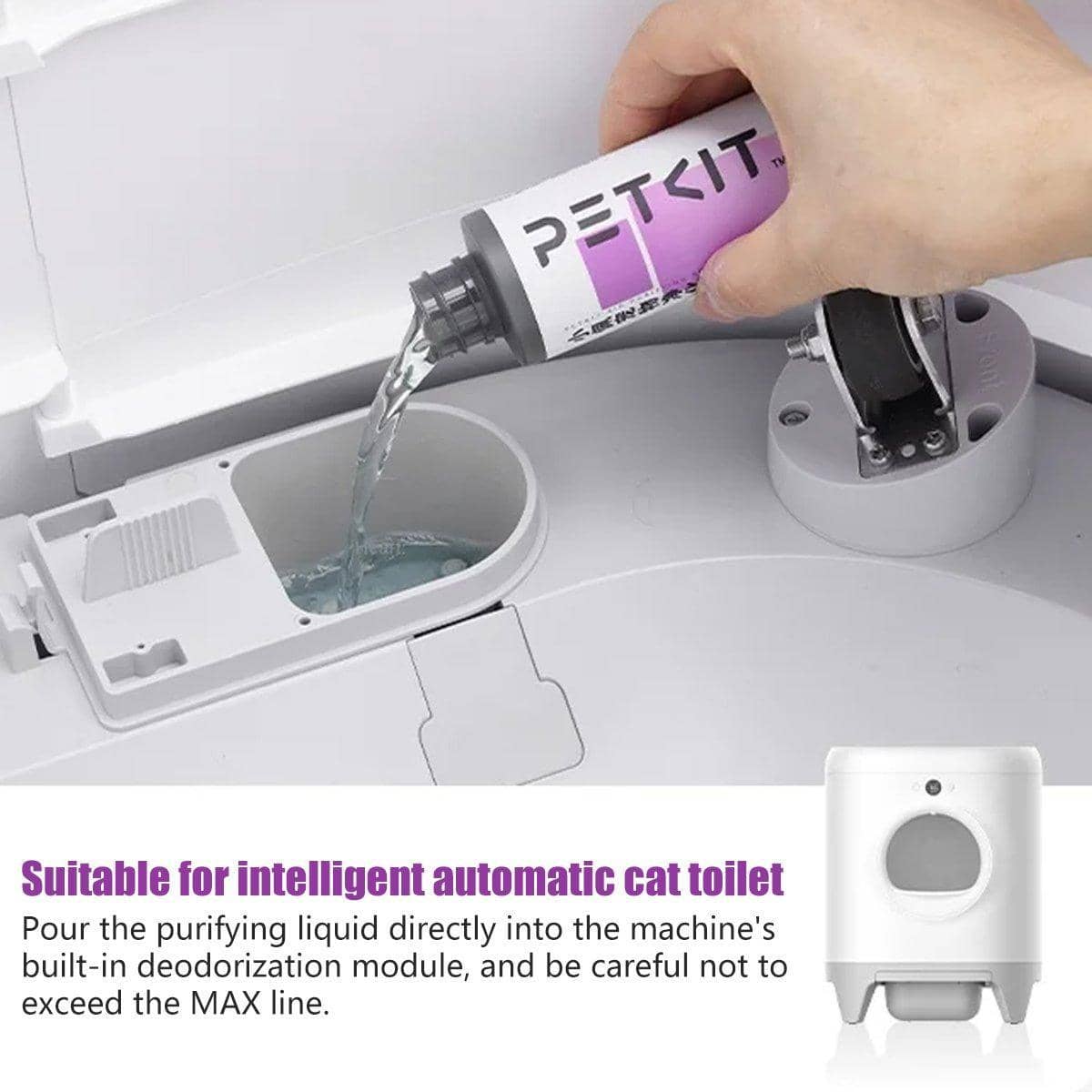 Smart Cat Litter Box Deodoriser Liquid, Pear Blossom Scent - Pack of 4 - view 4