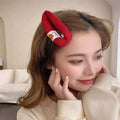 Smiley Face Hair Bangs Clip Barrette - Red - view 4