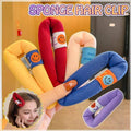 Smiley Face Hair Bangs Clip Barrette - Royal Blue - view 2