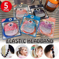 Snagless Elastic Hair Ties for Ponytails, Pack of 5 - Coral Red, Sky Blue and Blush - view 2