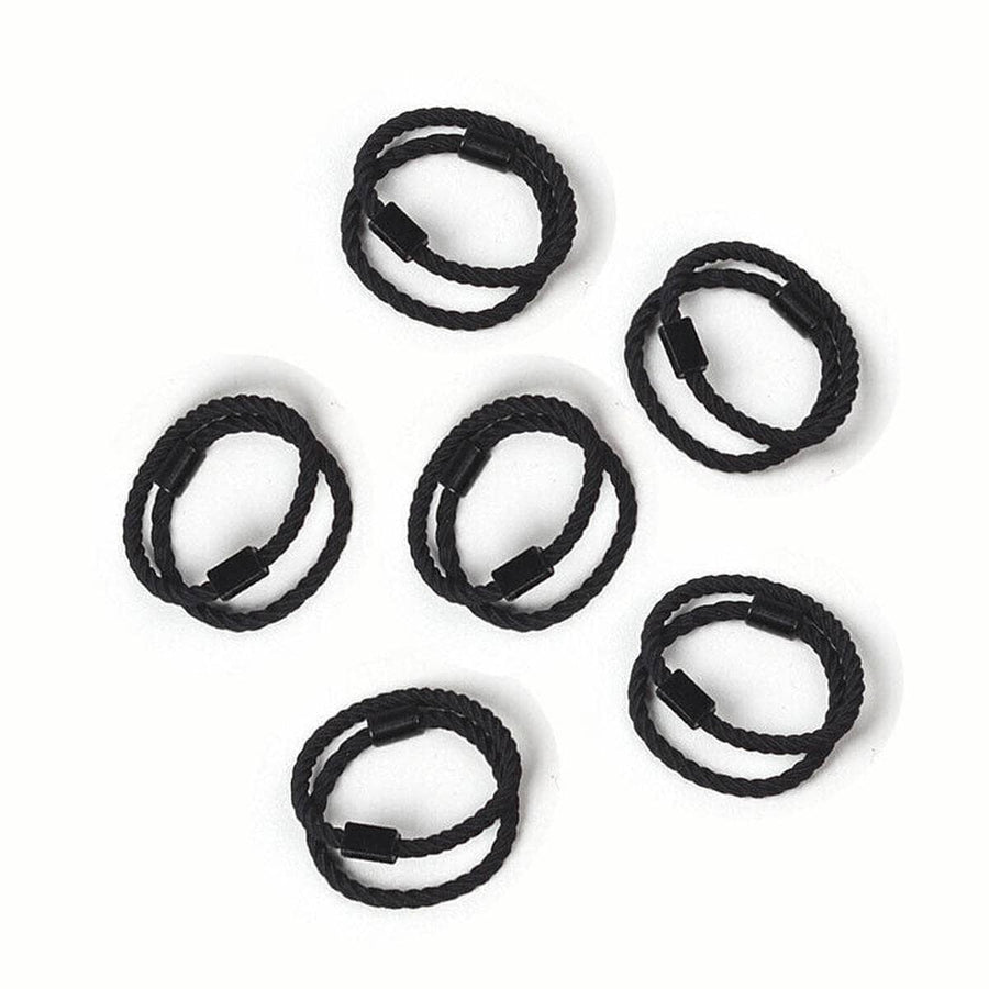 Snagless Elastic Ponytail Hair Ties - Pack of 50, Black