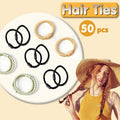 Snagless Elastic Ponytail Hair Ties - Pack of 50, Black - view 2