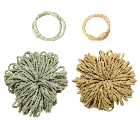 Snagless Elastic Ponytail Hair Ties - Pack of 50, Multicolour