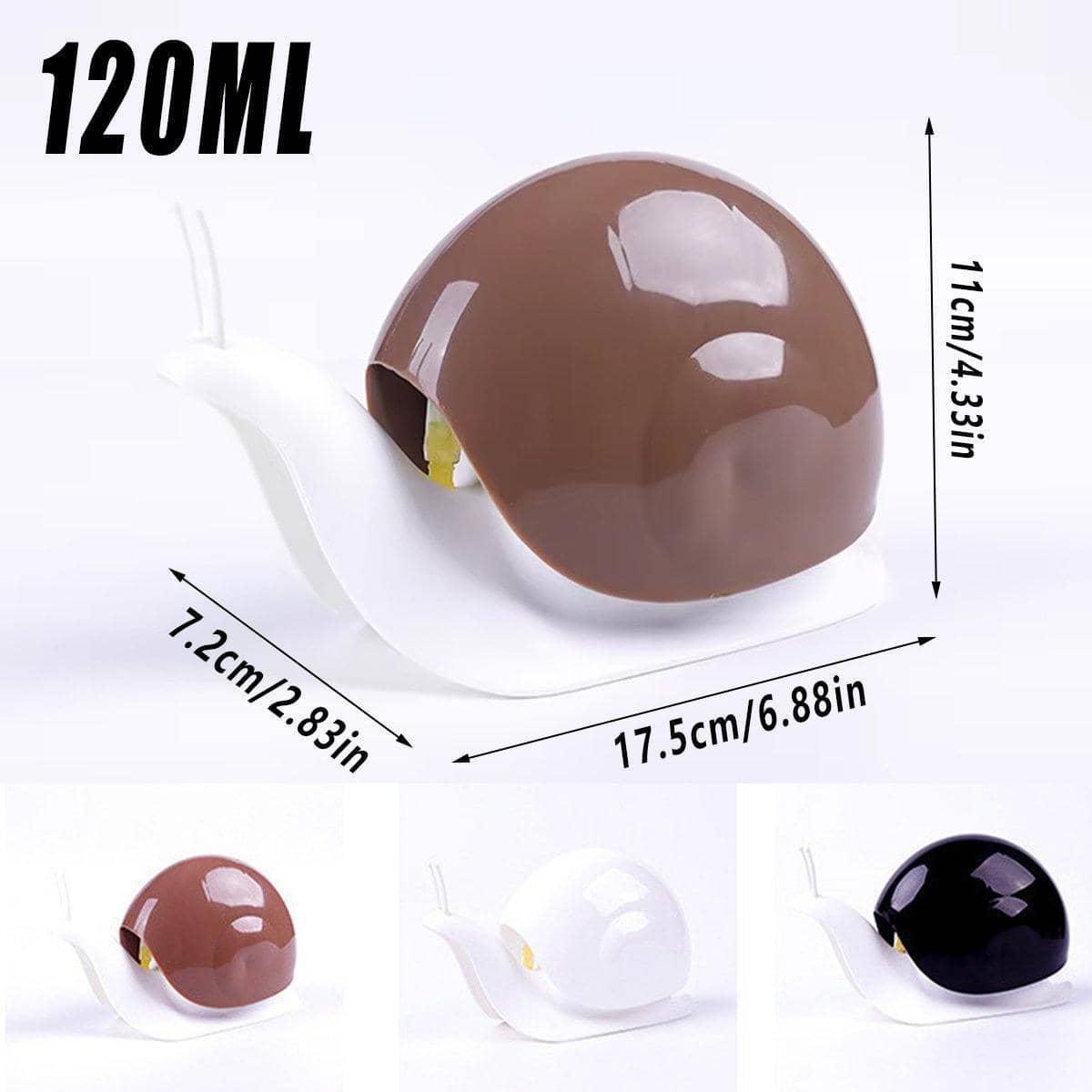 Snail Lotion Dispenser Bottle for Bathroom - Black - view 4