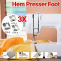 Snap-On Rolled Hem Presser Foot Set of 3 for Domestic Sewing Machines