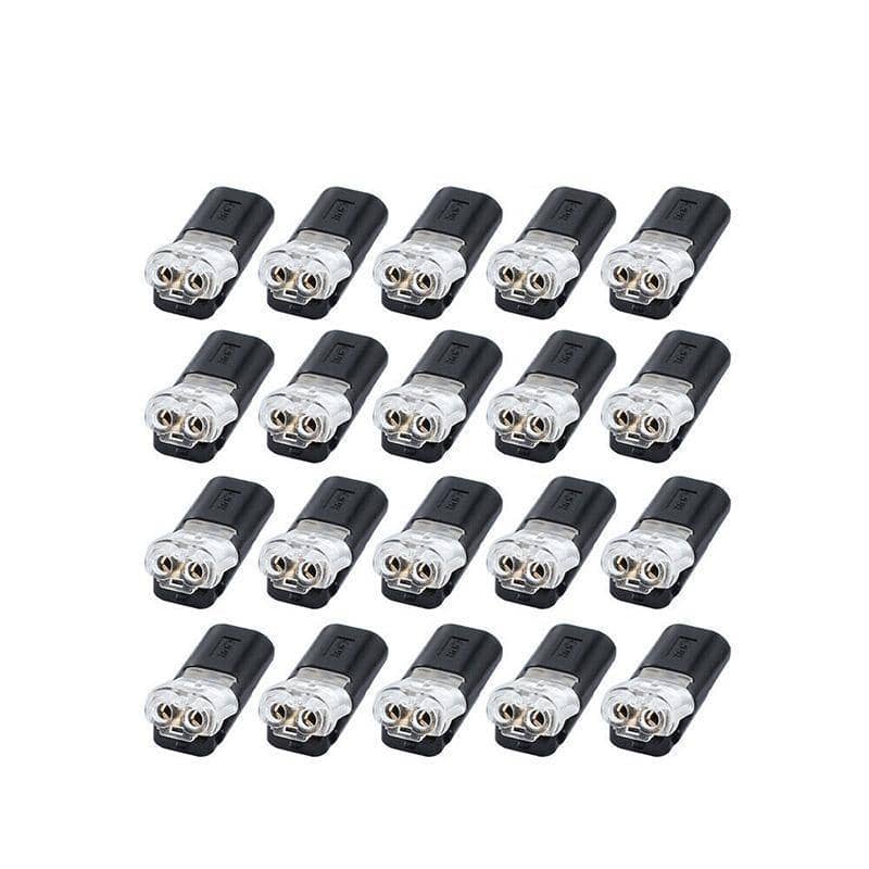 Snap Wire Cable Connectors for Automotive Strip Lights - Pack of 20