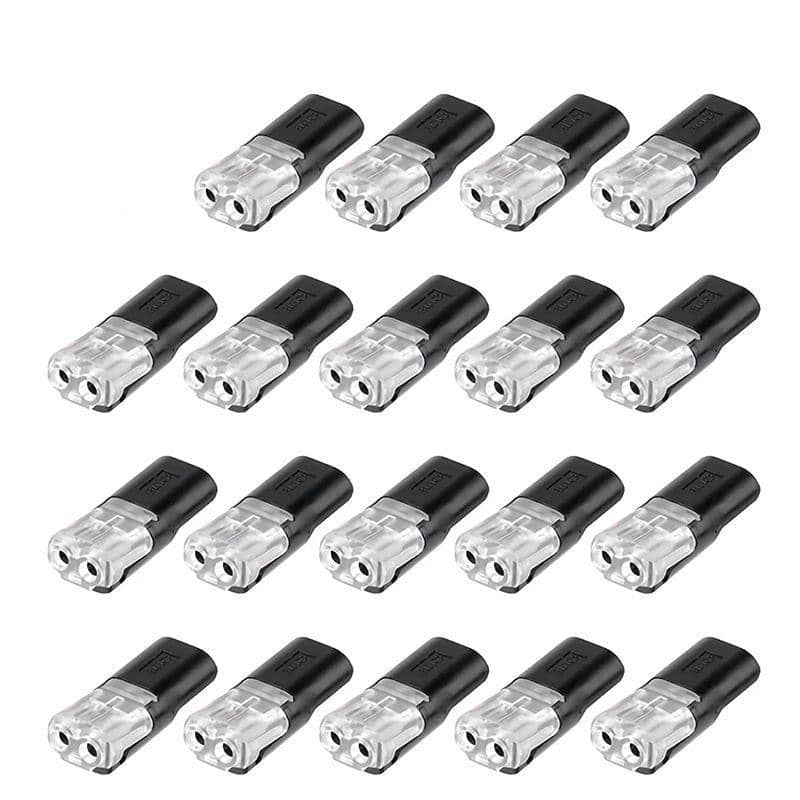 Snap Wire Cable Connectors for Automotive Strip Lights - Pack of 20 - view 3