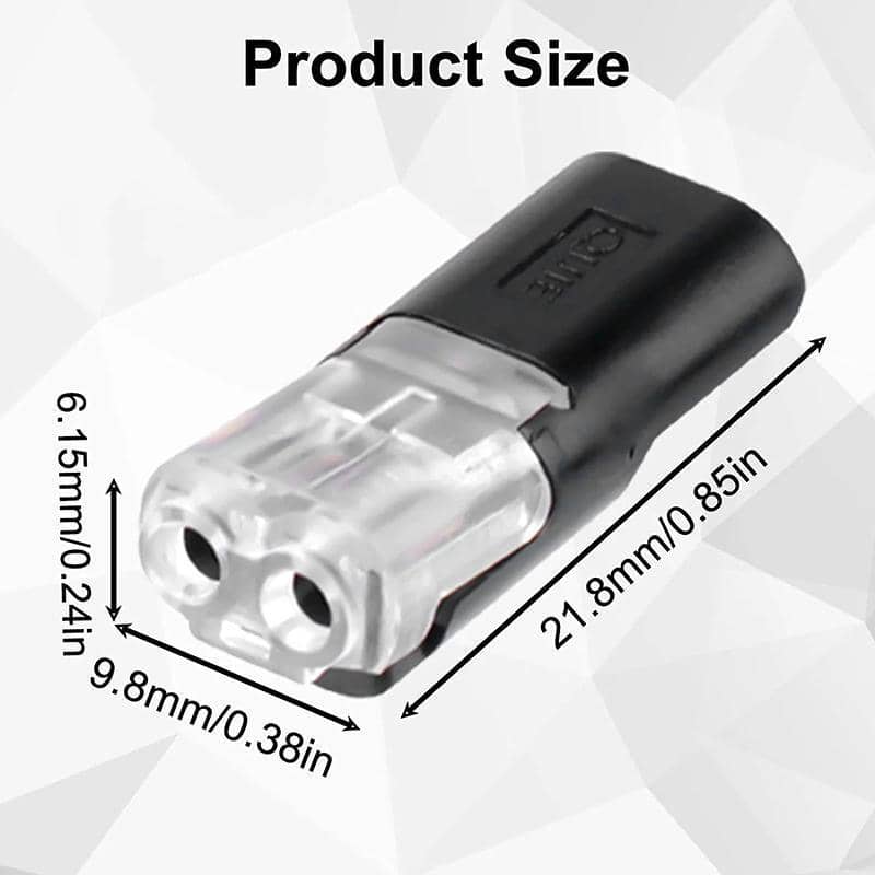 Snap Wire Cable Connectors for Automotive Strip Lights - Pack of 20 - view 4