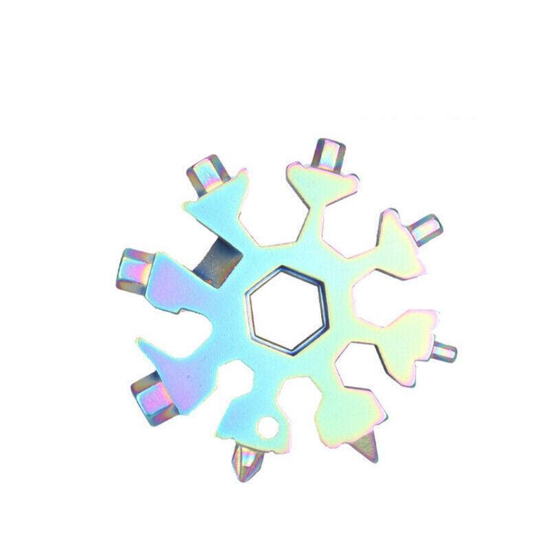 Snowflake Multi-Tool Stainless Steel 18-Function - Rainbow