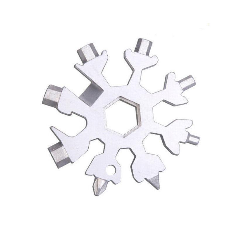 Snowflake Multi-Tool Stainless Steel 18-Function - Silver