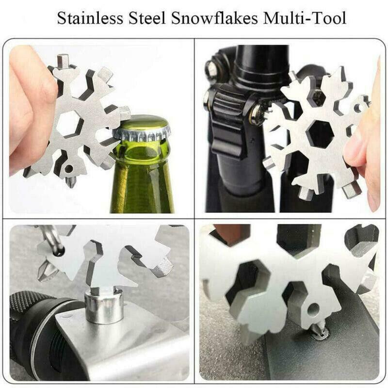 Snowflake Multi-Tool Stainless Steel 18-Function - Silver - view 8