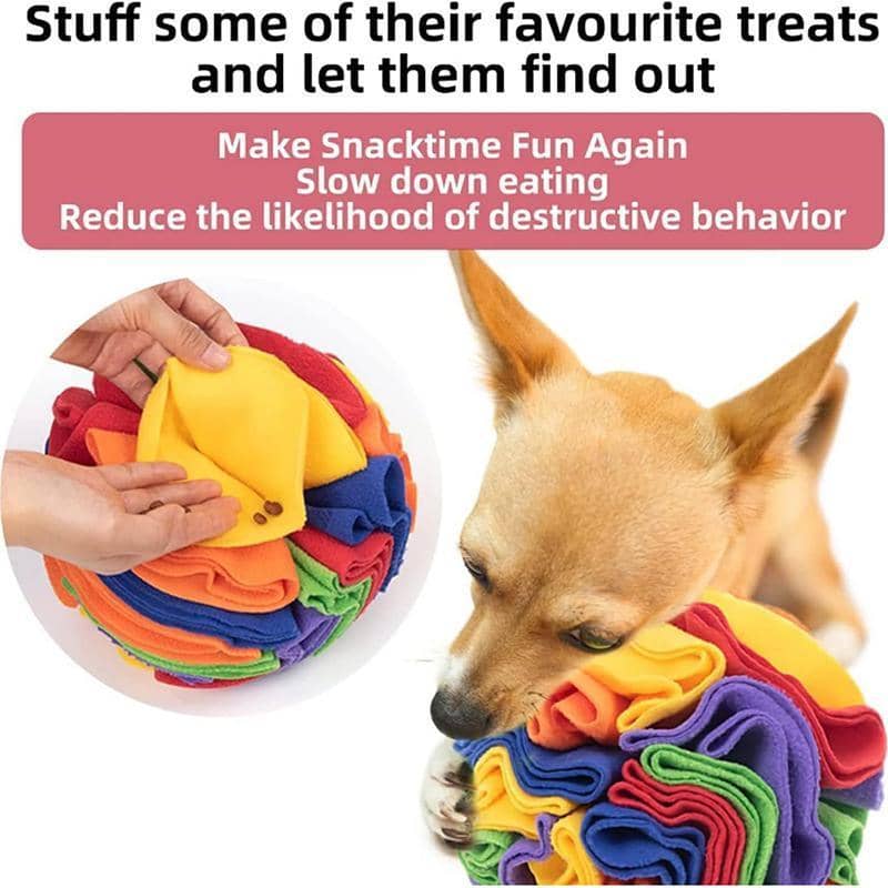 Snuffle Ball Dog Puzzle Toy, Multicolour - Large (20 cm Diameter) - view 4