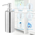 Soap Dispenser 500ml Brushed Stainless Steel Pump - view 4
