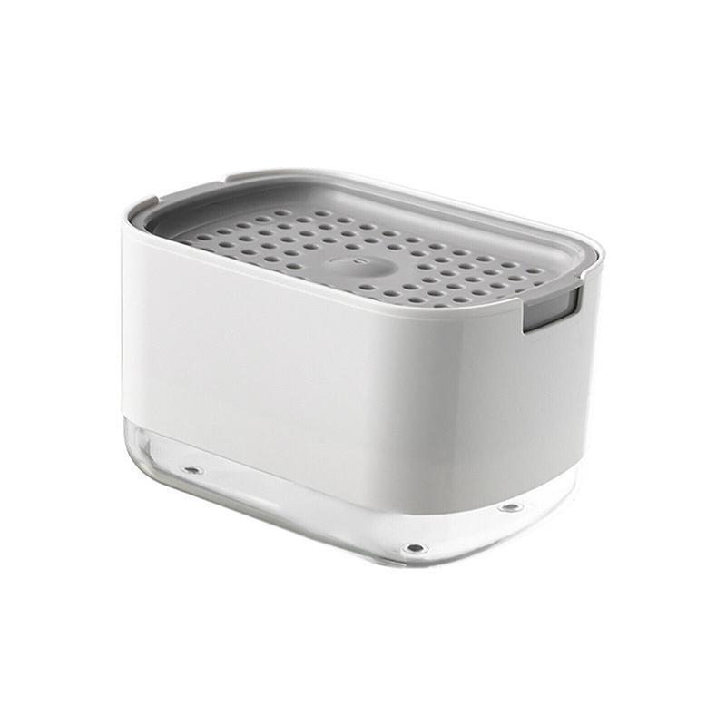 Soap Dispenser Pump with Sponge Holder, 300 ml - White