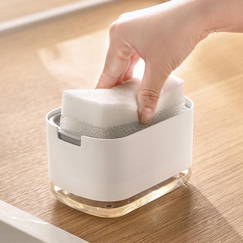 Soap Dispenser Pump with Sponge Holder, 300 ml - White - view 5