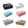 Soap Packaging Boxes, Kraft Paper Rectangular with Window, Pack of 50 - Blue - view 3