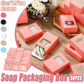 Soap Packaging Boxes, Kraft Paper Rectangular with Window, Pack of 50 - Pink - view 2