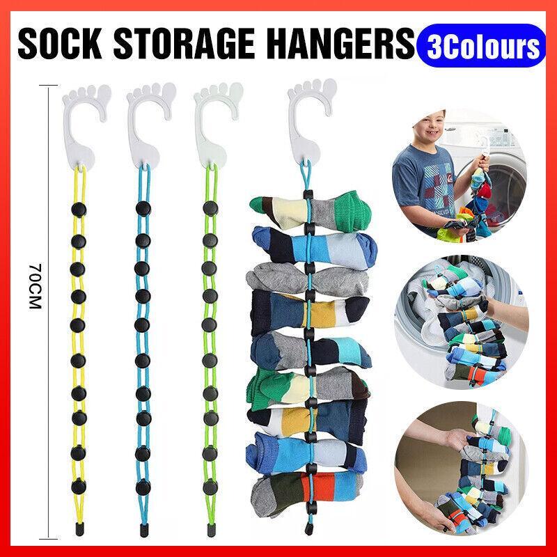 Sock Tidy Clip Rope Hanger for Laundry and Closet - Green - view 2
