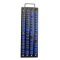 Socket Organiser Rack 4 Row Wall Mounted with Carry Handle for 1/4, 3/8 and 1/2 Drive - Blue