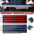 Socket Organiser Rack 4 Row Wall Mounted with Carry Handle for 1/4, 3/8 and 1/2 Drive - Blue - view 2