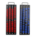 Socket Organiser Rack 4 Row Wall Mounted with Carry Handle for 1/4, 3/8 and 1/2 Drive - Red - view 3