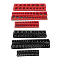 Socket Organiser Set 3 Piece Wall Mountable Tool Holder for 1/4, 3/8 and 1/2 Drive Sockets - Red - view 3