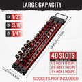 Socket Storage Rack Portable Tool Organiser with 40 Slots for Garage Workshop - view 3