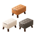 Sofa Stool Shoe Changing Bench with Side Pocket, 28 x 28 x 40 cm - Grey - view 3