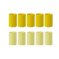 Soft Cloth Elastic Hair Ties - Yellow, Pack of 50