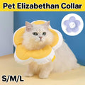 Soft Elizabethan Cat Recovery Collar, Flower Shape - Yellow, Large (15 to 32 cm) - view 2