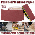 Soft Emery Cloth Roll 10 cm Wide Hand Tear Sanding and Polishing Sheet 10 m
