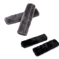 Soft Faux Wool Shoulder Strap Pad Covers, Set of 2 - Black - view 3